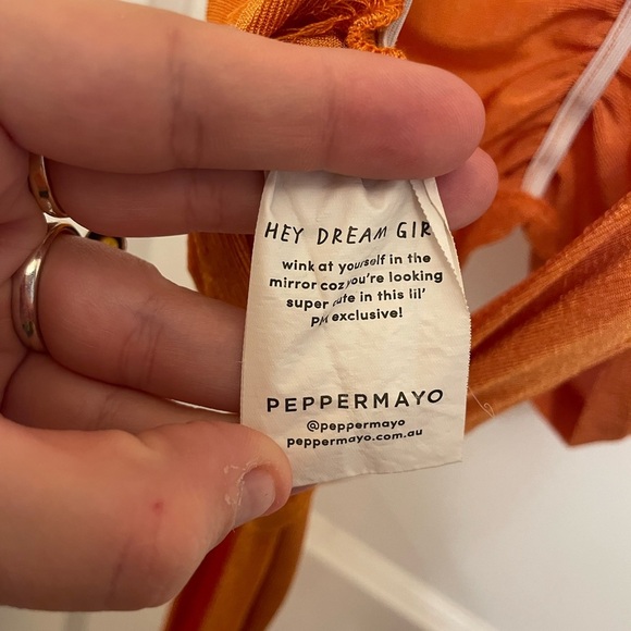 Peppermayo|| Orange Crop Top, Size Medium - Picture 4 of 6